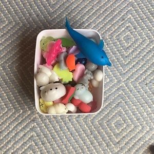 50 mochies and dolphin squishy